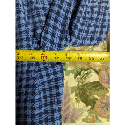 Dana Buchman Vintage Silk Blue Plaid Blazer Jacket Structured 90s Office Wear