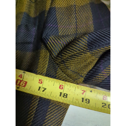 Kasper for ASL Size 4 Muted Gold Black Check Double Breasted Blazer Career