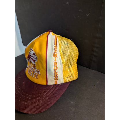 Vintage Florida State Seminoles Trucker Hat Snapback Mesh NCAA Cap USA Made