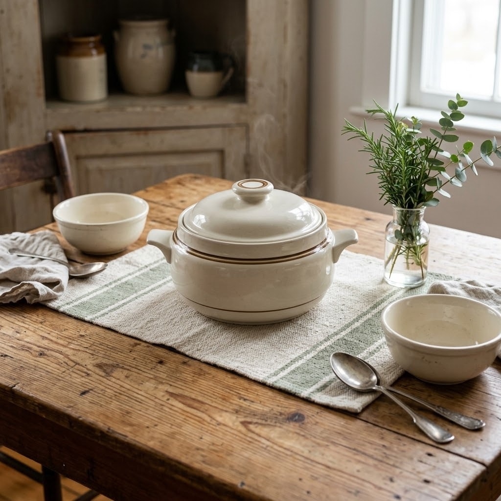 Vintage Woodberry Collection Dinnerware Serving Covered Casserole Tureen