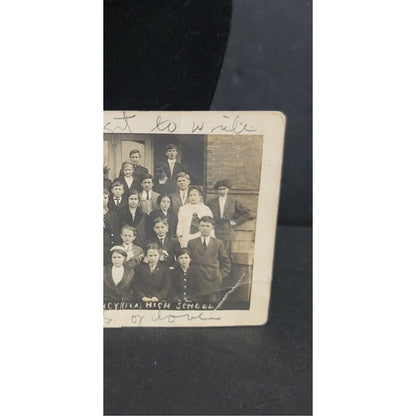 Quincy Florida High School postcard SEVENTH GRADE ROOM 1913 black white photo
