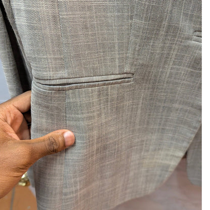 Antonio Melani Gray Glen Plaid Blazer Viscose Blend Size 2 Professional Jacket