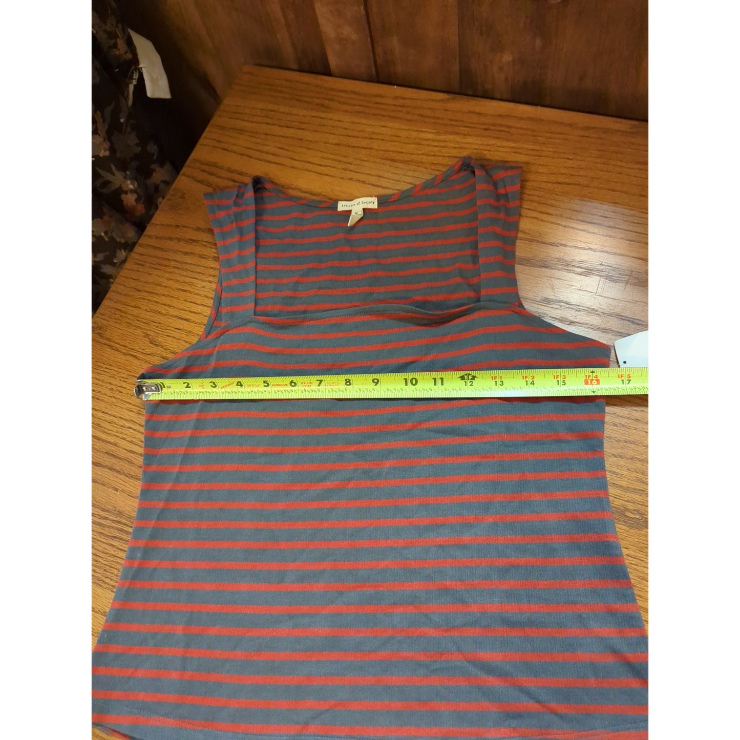 Articles of Society Striped Square Neck Tank Top Size Medium Casual