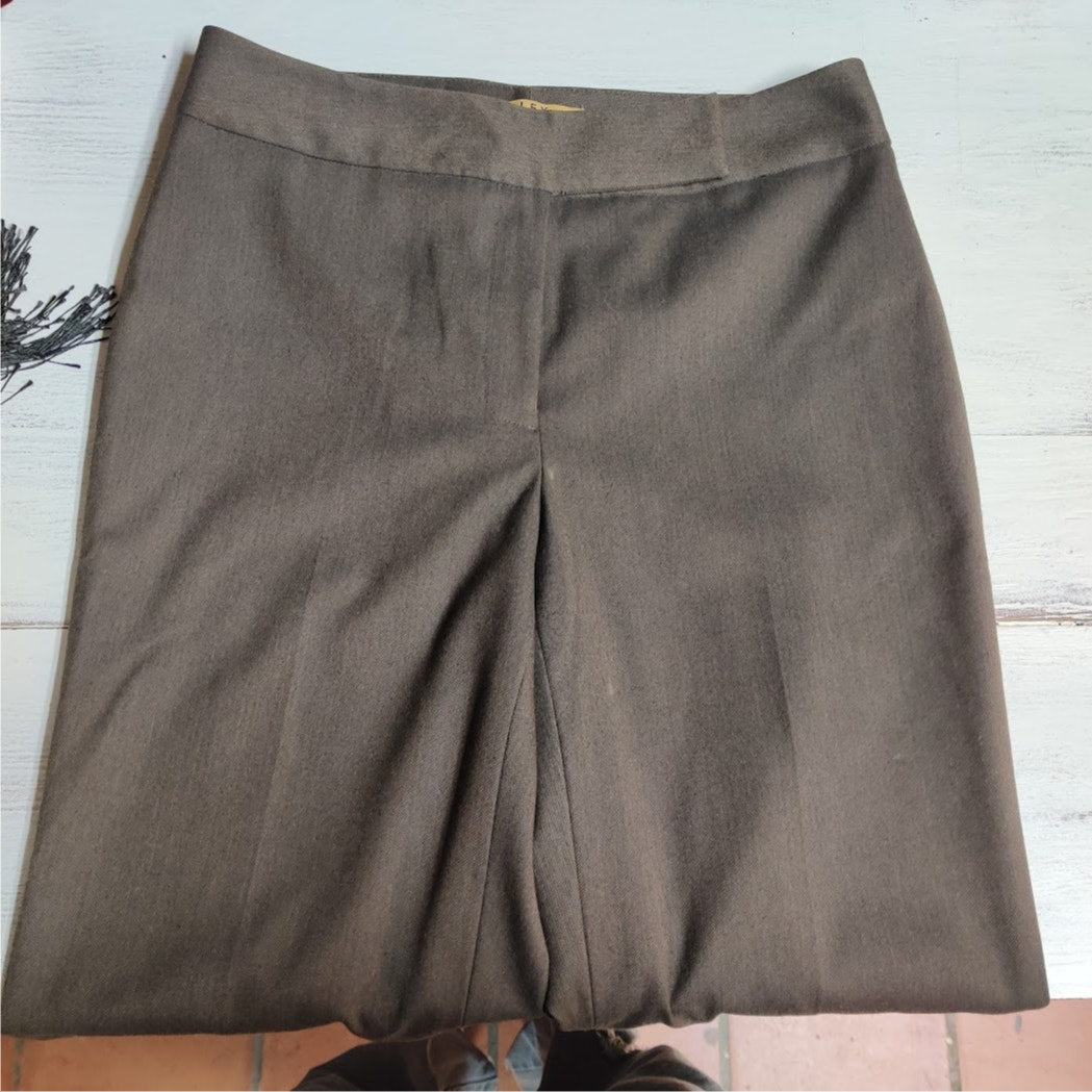 Alex Marie Brown Tapered Career Pants Petite Minimalist Professional Office 2P
