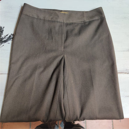 Alex Marie Brown Tapered Career Pants Petite Minimalist Professional Office 2P