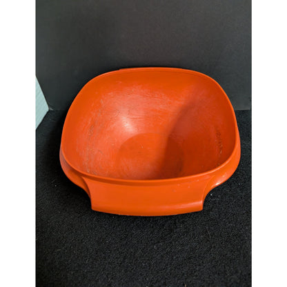 Vintage Tupperware Orange Servalier Square Mixing Bowl NO LID