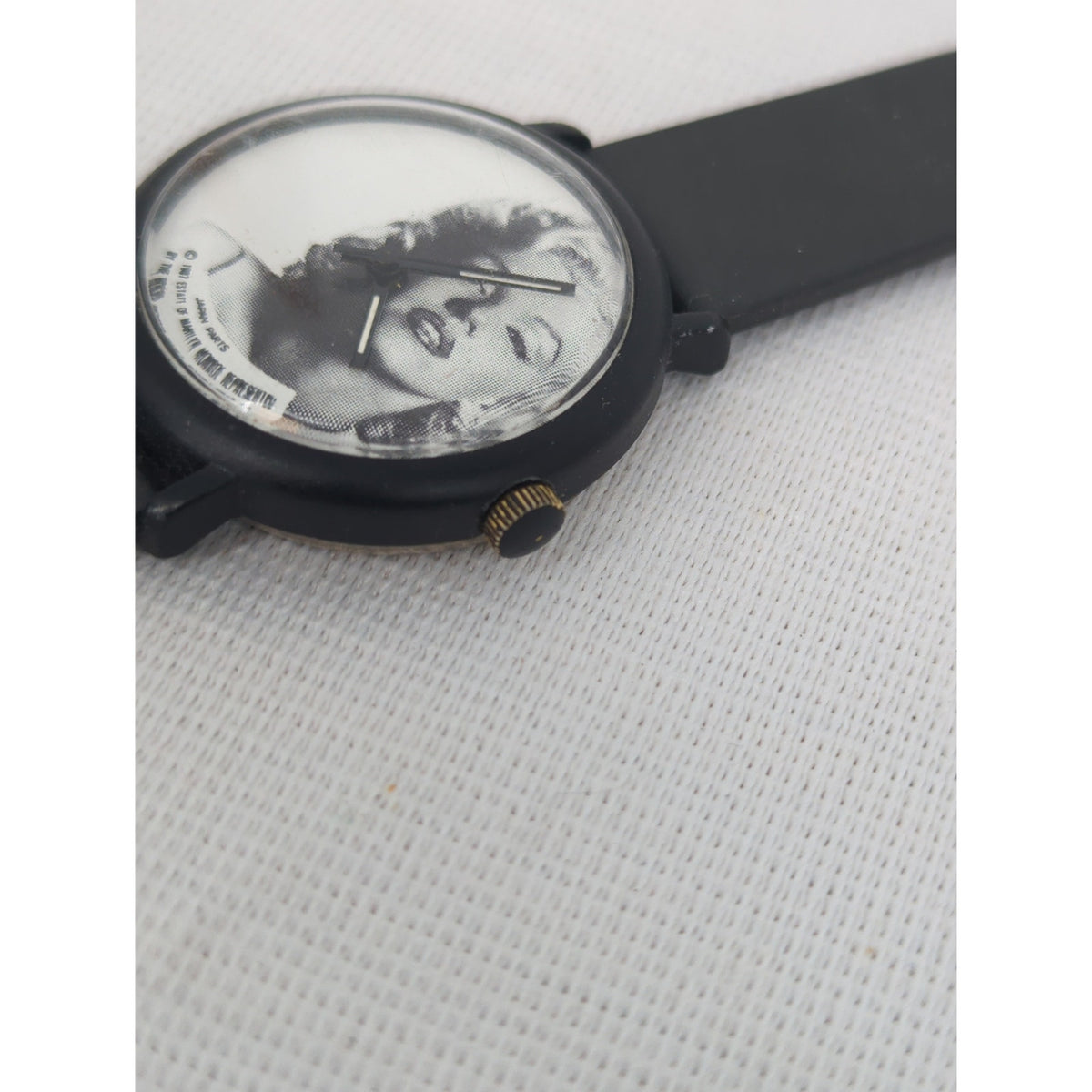 Vintage 1987 Marilyn Monroe Quartz Watch Estate Edition Japan Movt. Rubber Band