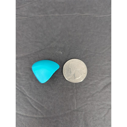 Vintage Mid-Century Bright Turquoise Blue Triangle Screw Back Earrings Retro