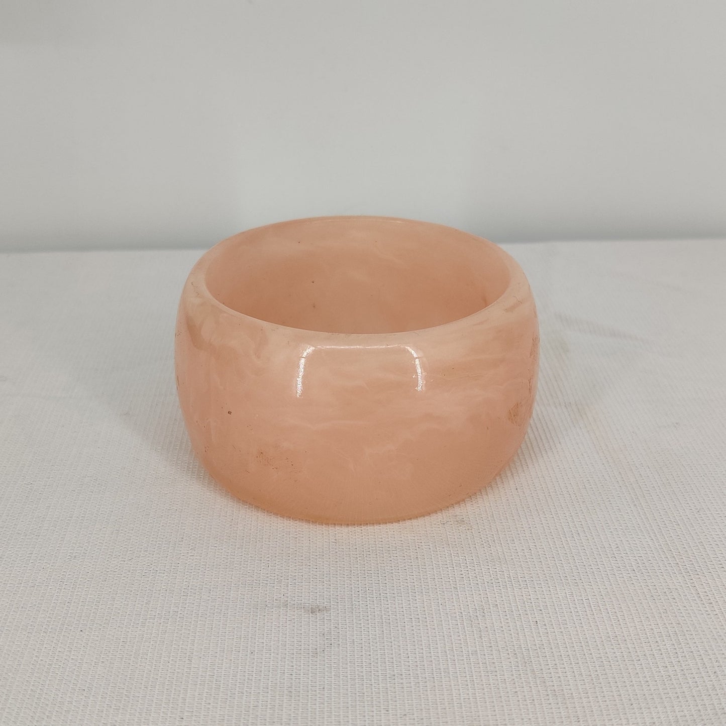 Vintage Pink Marbleized Acrylic Bangle Bracelet 70s 80s Chunky MCM Statement