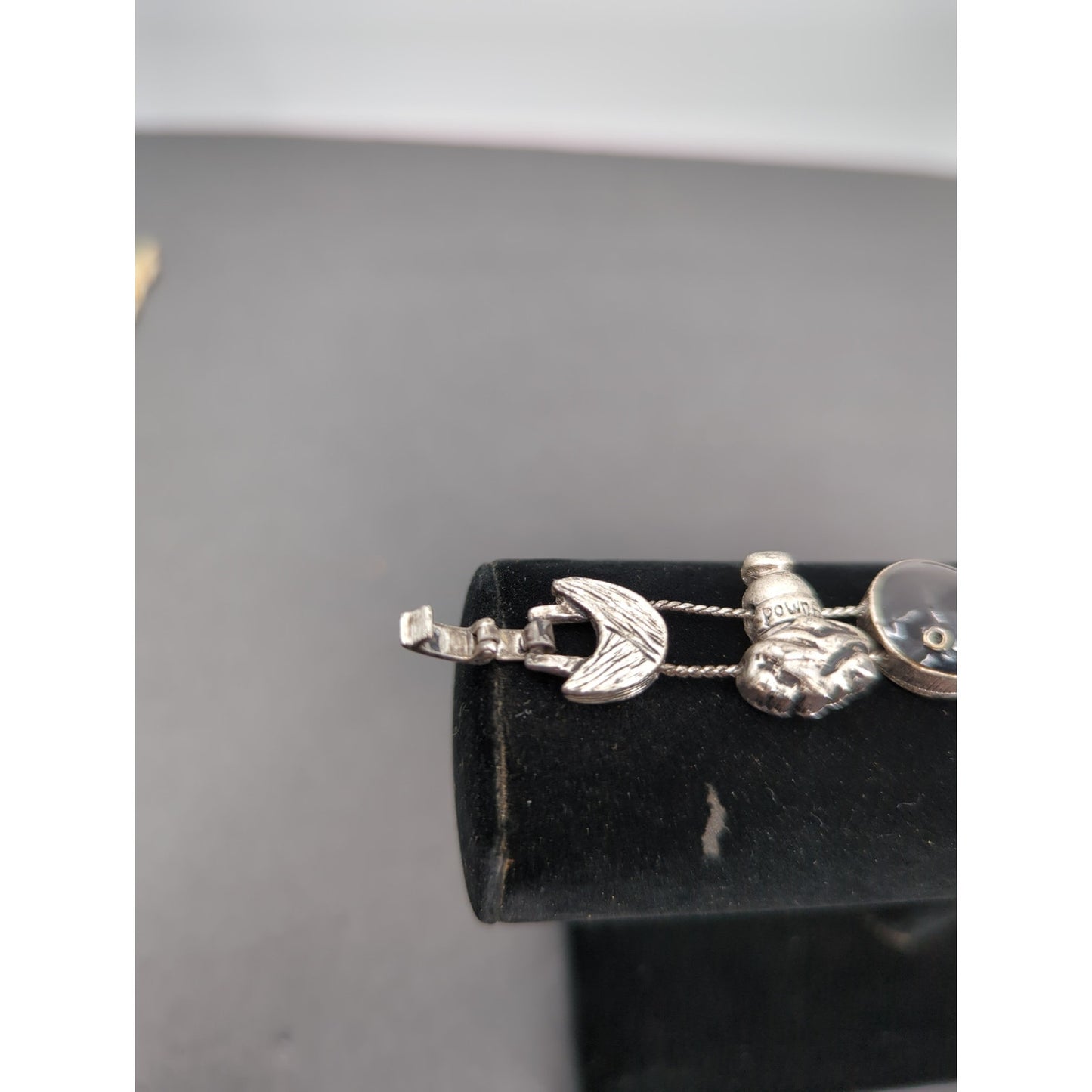 Vintage Fashion BRACELET TOFA Bowling Sliding Chars silvertone