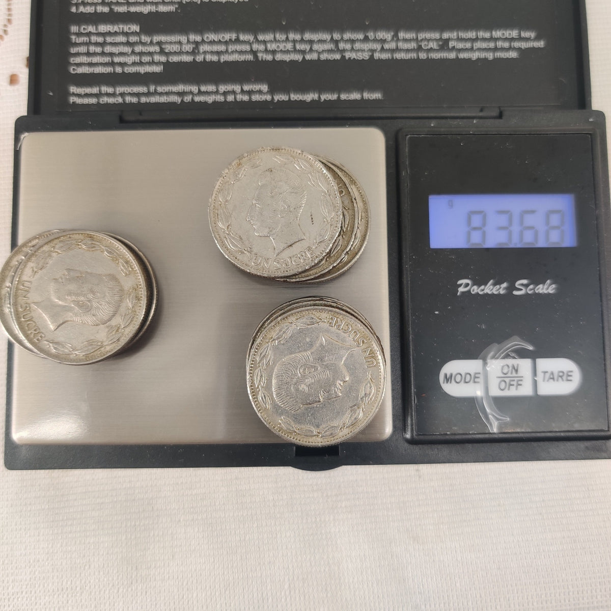 Ecuador 1 Sucre 1979 Nickel Clad Steel Coins Bulk Collection Lot of 13