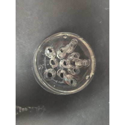 Vintage Clear Glass Flower Frog Floral Arranger Pin Holder Round