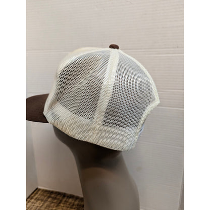 Vintage Strike King Lures White Brown Trucker Snapback Hat Retro Y2K