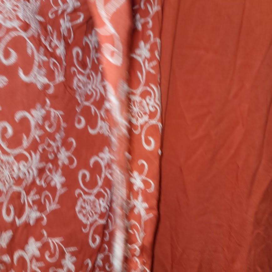 Cruise wear Orange Chiffon Embroidered Kaftan Maxi Dress One Size Boho Resort