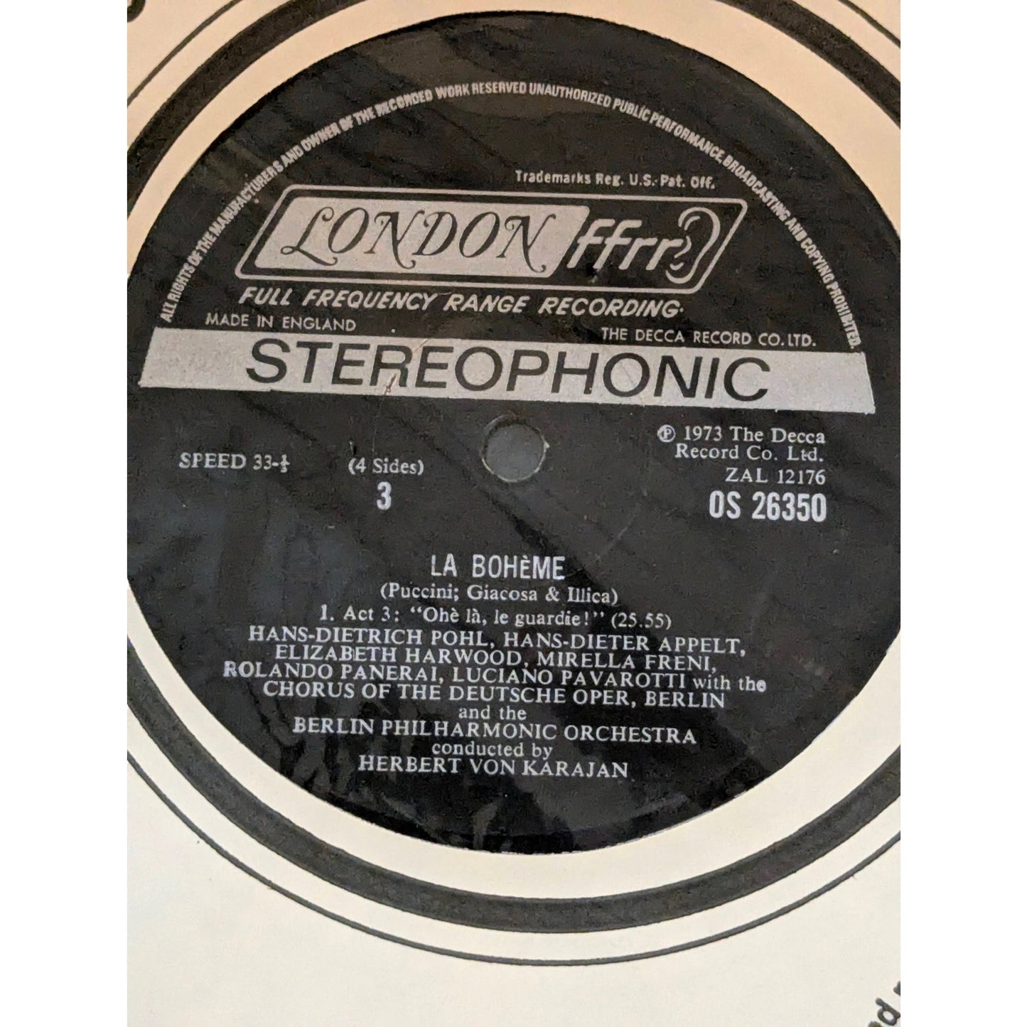 Vintage Puccini La Boheme Renata Tebaldi London Full Frequency Stereo 2-LP Box Set