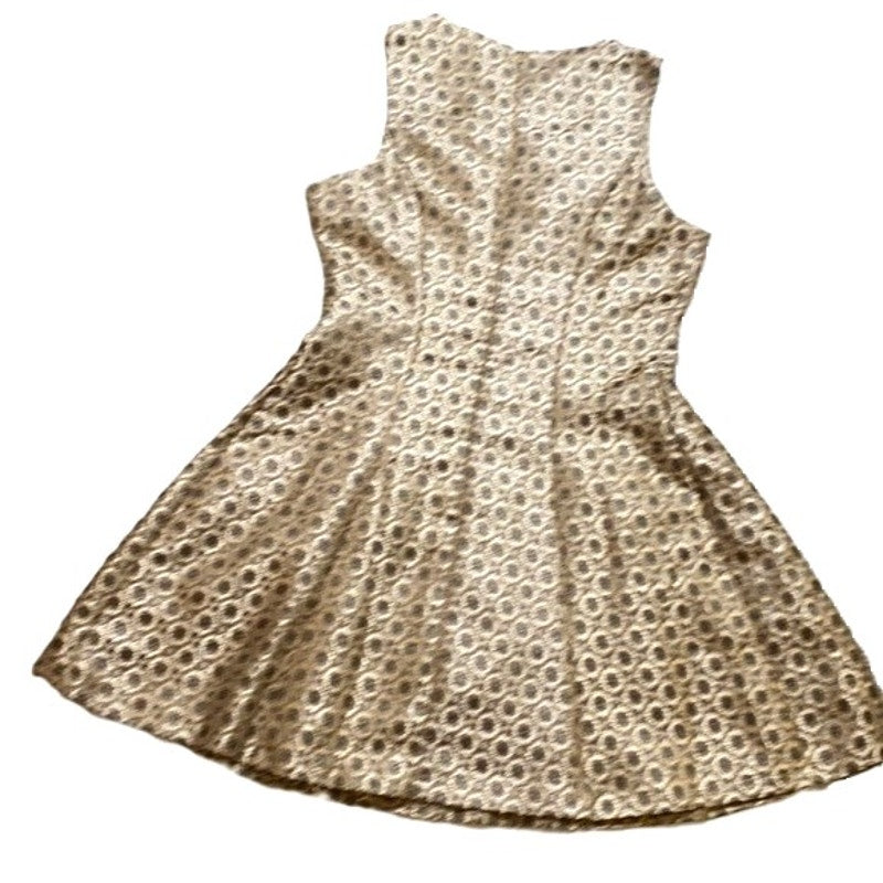 Romeo Juliet Couture Metallic Shimmer Cocktail Dress Sz Medium in Black Gold NWT