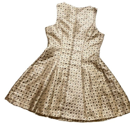 Romeo Juliet Couture Metallic Shimmer Cocktail Dress Sz Medium in Black Gold NWT