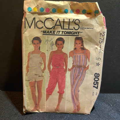 Vintage Sewing pattern McCalls 8057 Size 10 Bust 32.5"