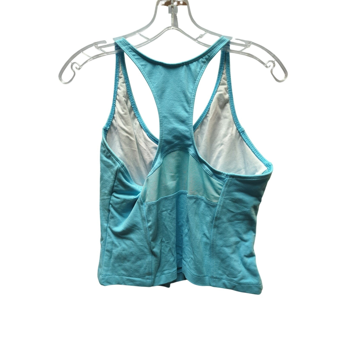 Nike Vintage Aqua Turquoise Embroidered Spellout Racerback Tank Top Large