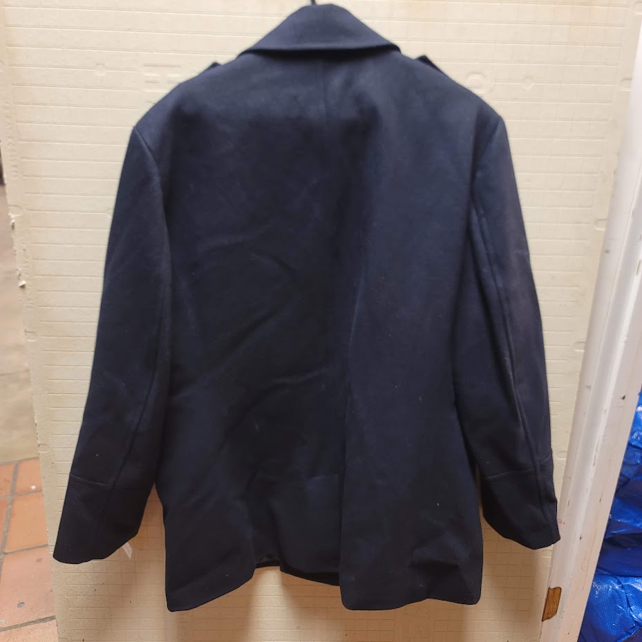 Vince Camuto XL NAVY blue nautical Peacoat lined double Breasted MENS