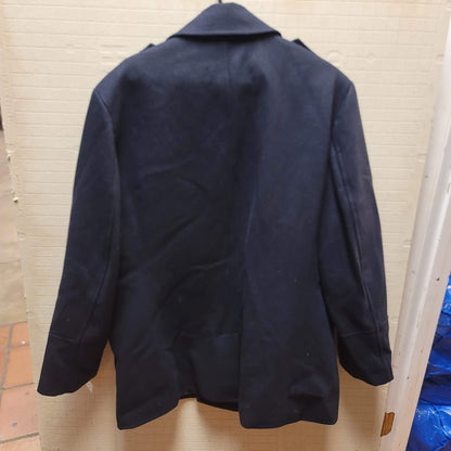 Vince Camuto XL NAVY blue nautical Peacoat lined double Breasted MENS