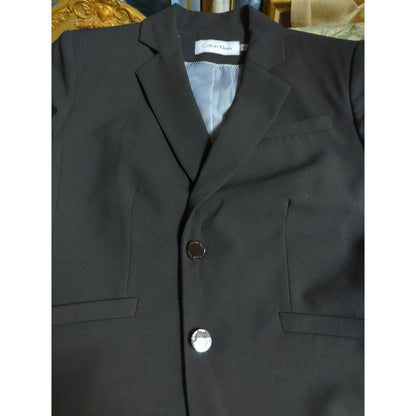 Calvin Klein Black Bolero Style Cropped Blazer Jacket Size Small Career Classic