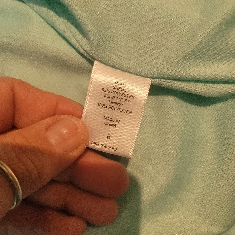 Alexa Admor Size 6 bright blue Sleeveless Belt Dress Casual Career cocktail NEW