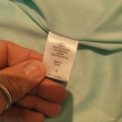 Alexa Admor Size 6 bright blue Sleeveless Belt Dress Casual Career cocktail NEW