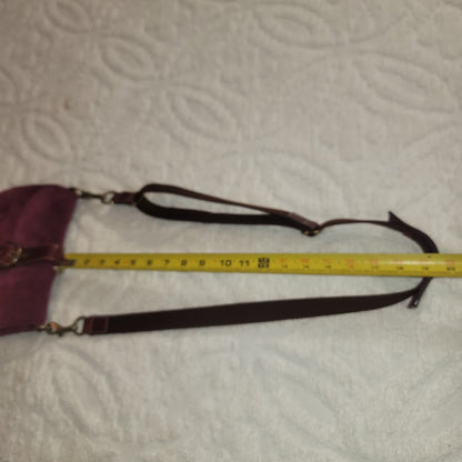 Coach Soho Magenta Suede Flap Shoulder Bag Vintage Y2K Boho Buckle Purse 10389