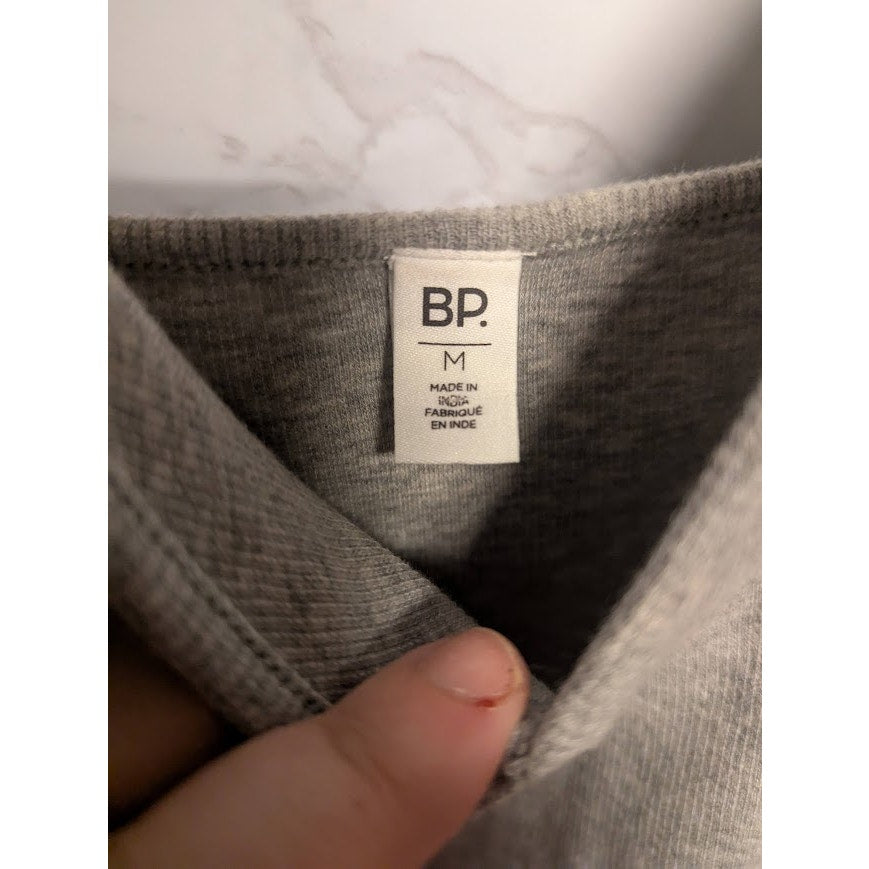NEW BP. Gray VNeck bodysuit thong Spaghettti straps layering Size Medium