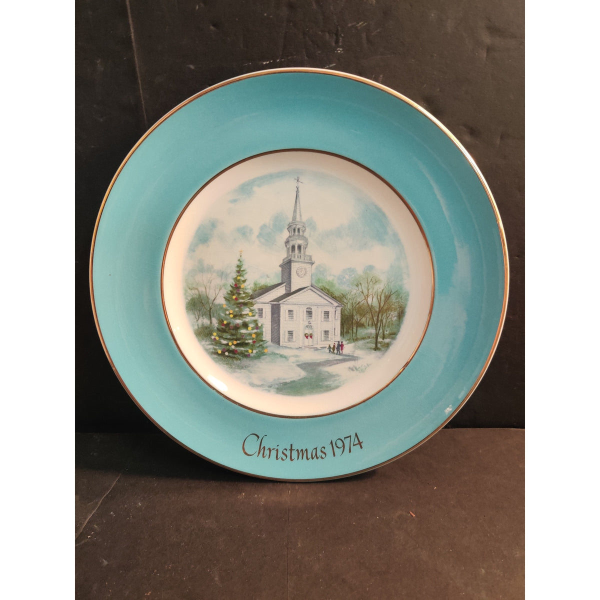 Vintage 1978 Christmas Plate Series Country Church Enoch Wedgwood Tunstall