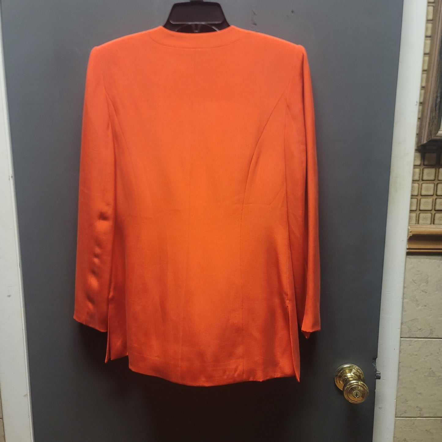 Valerie Stevens Petites Pure Silk Red Button Front Blazer Jacket MidCentury Chic
