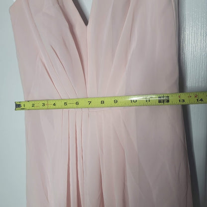 Social Bridesmaid Size 4 Blush Sleevless Maxi Bridal Style 8157 Dress chiffon