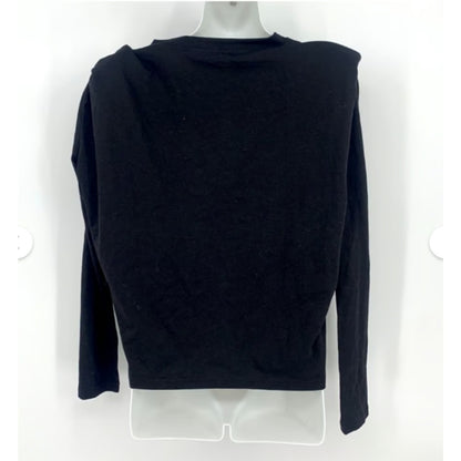 BB Dakota new casual SMALL Black Long Sleeve Shoulder Padded Top - New Women