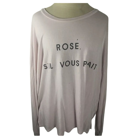 The Laundry Room Womens Size Large Pink Long Sleeve SweatShirt