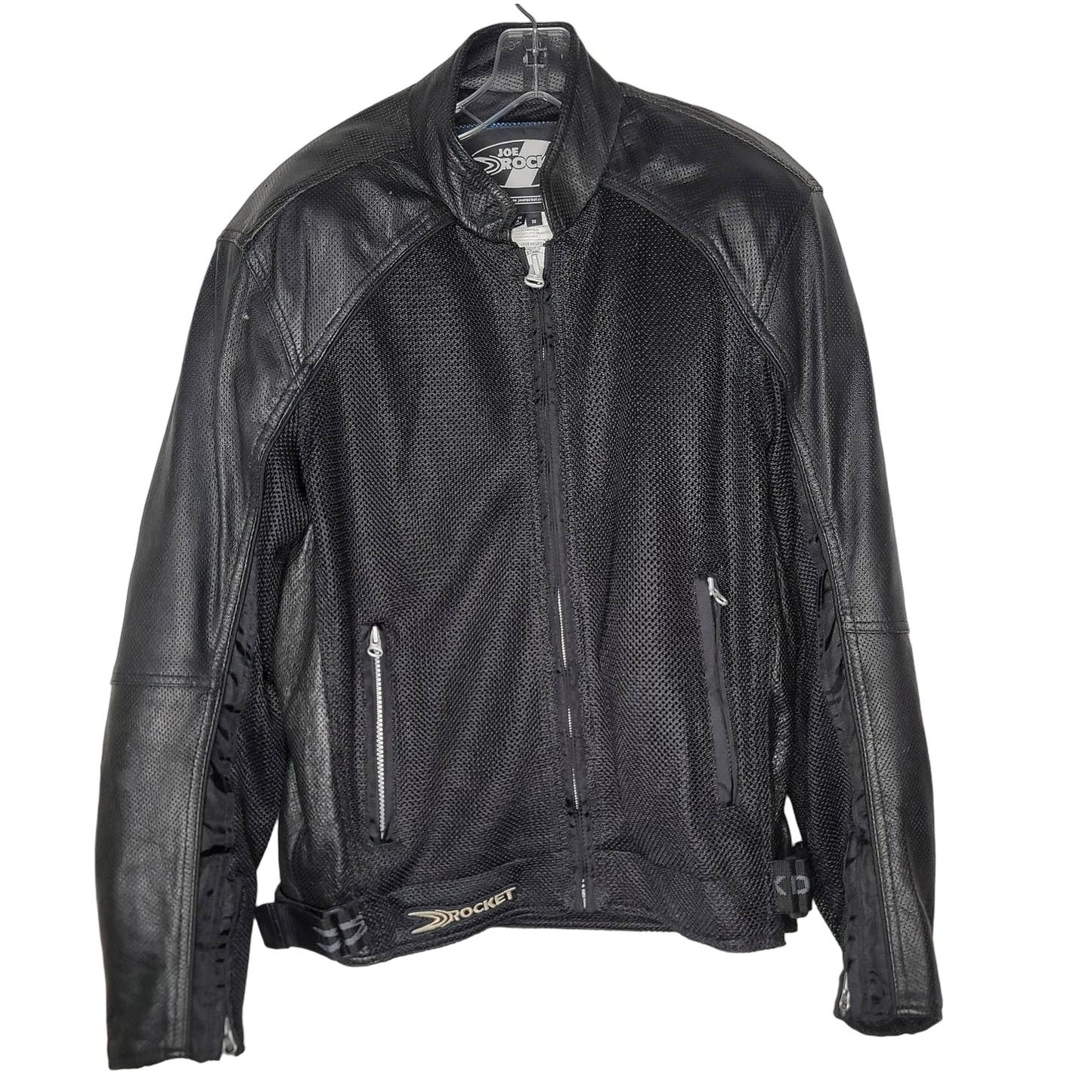 Joe Rocket SMALL black Protective leather motojacket coat Motorcycle safety road