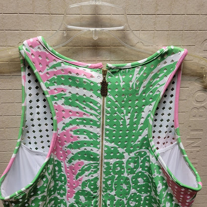 Lilly Pulitzer Small Shift Dress Sleeveless Pink Green Pineapple Pink Pout Perla