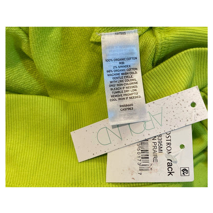 NWT Abound Crop Full Zip Long Sleeve Knit Hoodie in Green Prairie xl EXTRALARGE