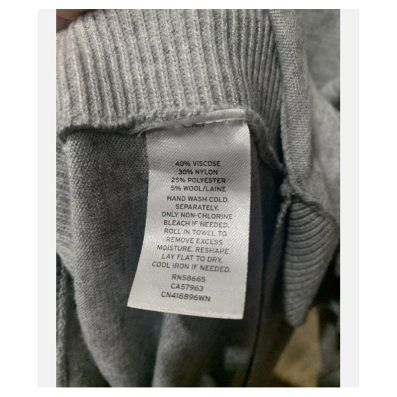 Caslon Women’s Long Sleeve Cowl Neck Sweater Ribbed Sides Light Gray Size 2X NEW