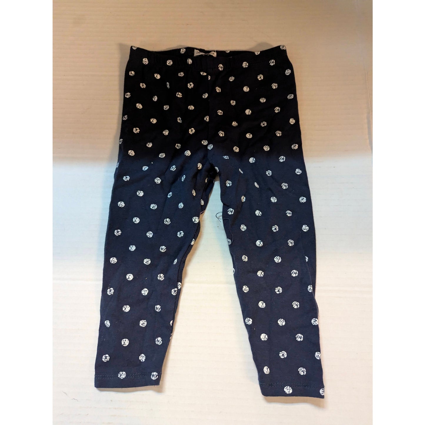 Splendid Baby Girls Navy Blue Floral Metallic Star Leggings Size 12-18 Months