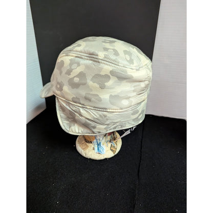 Rag & Bone Medium/Large Gray leopard Camo sherpa lined pilot bomber  hunt cap