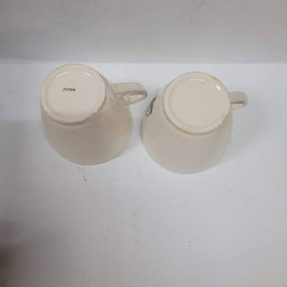 Pair of vintage Japan Maw and Paw Country Hillbilly coffee tea cups mugs large