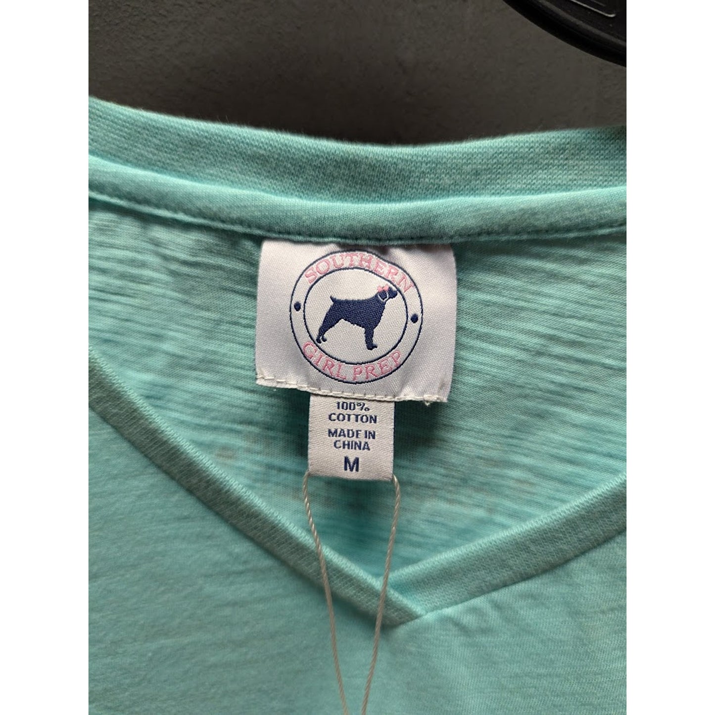 Southern Girl Prep SMALL NEW SHORT  Sleeve Shirt Cotton TEAL BLUE WHITE STRIPE