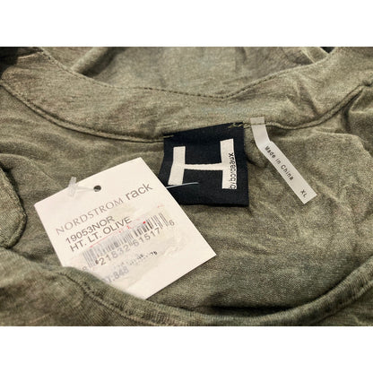 H by Bordeaux Drawstring Waist 3/4 Sleeve Top Sz XL/Extra Large in Sage NWT