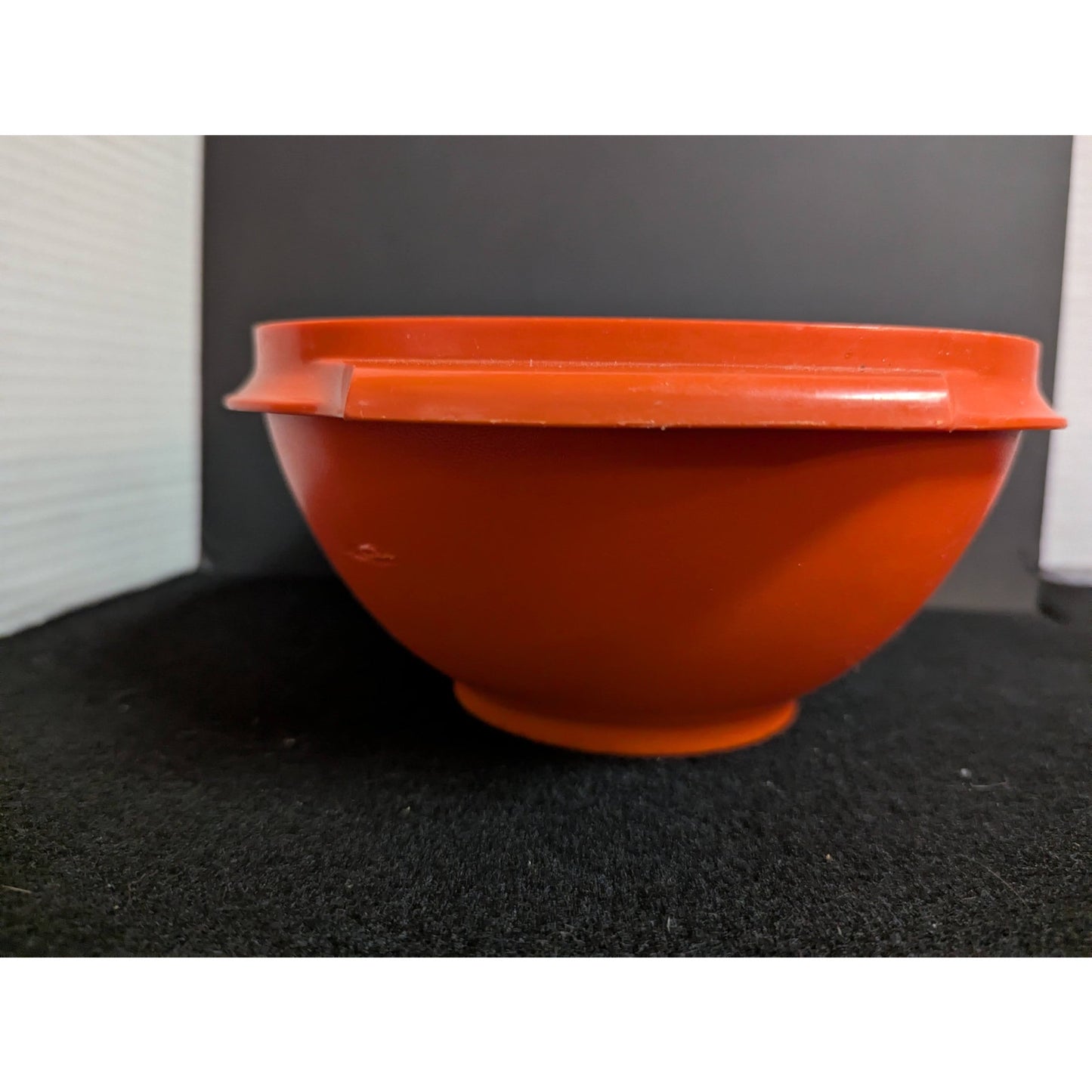 Vintage Tupperware Orange Servalier Square Mixing Bowl NO LID
