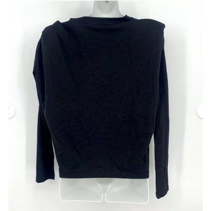 BB Dakota By Steve Madden LARGE Black Long Sleeve Shoulder Pad Top - New Women