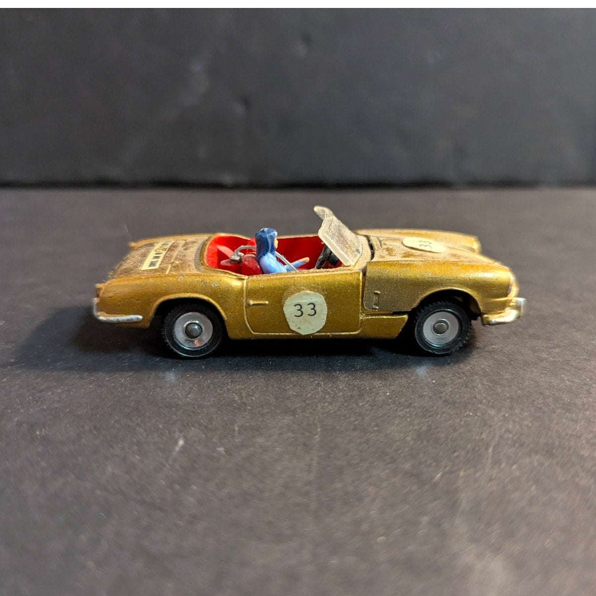 Vintage Dinky Toys Triumph Spitfire Gold Diecast Model Car Made in England