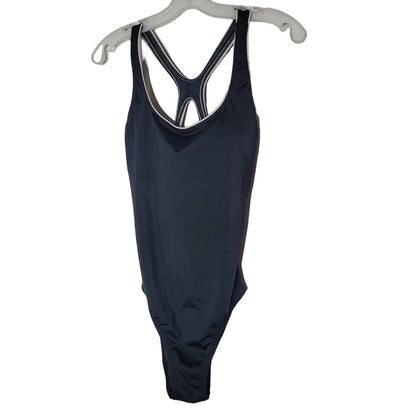 Speedo Black Racer Back One Piece Swimsuit Bathing Full coverage Size 10