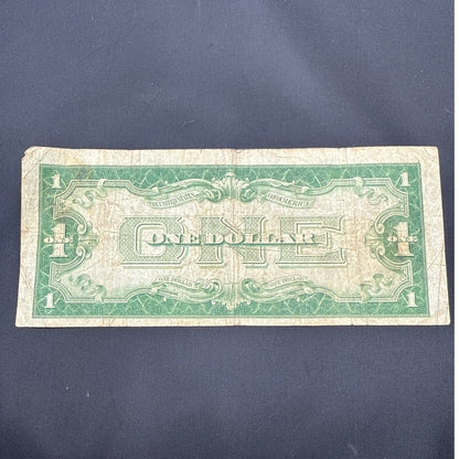 Paper Currency Bank Note Money $1 1934 blue Seal silver Certificate FUNNYBACK