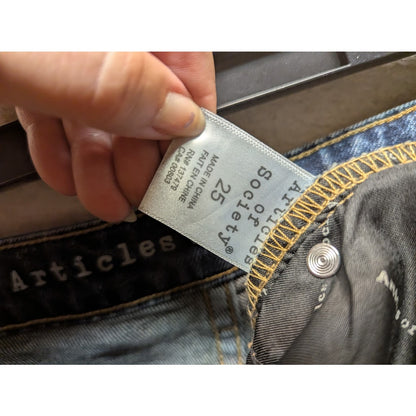 Articles of Society Elwood Womens Denim blue jeans Light Wash NEW Size 25